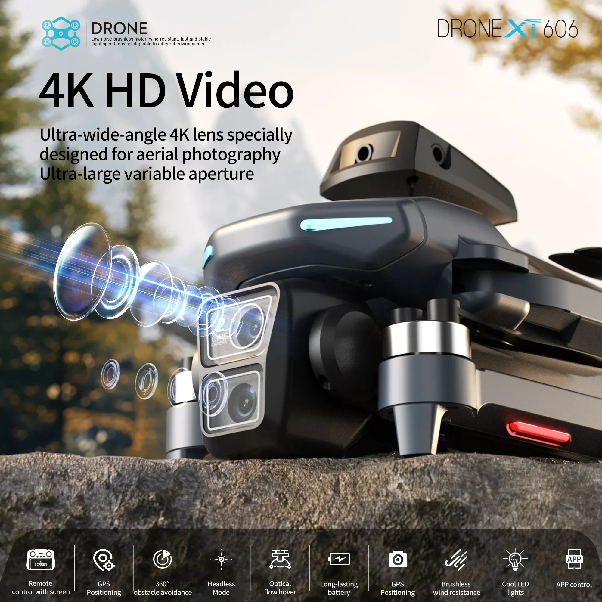 Drone Mapping - Lenovo XT606 MAX GPS Drone 4k