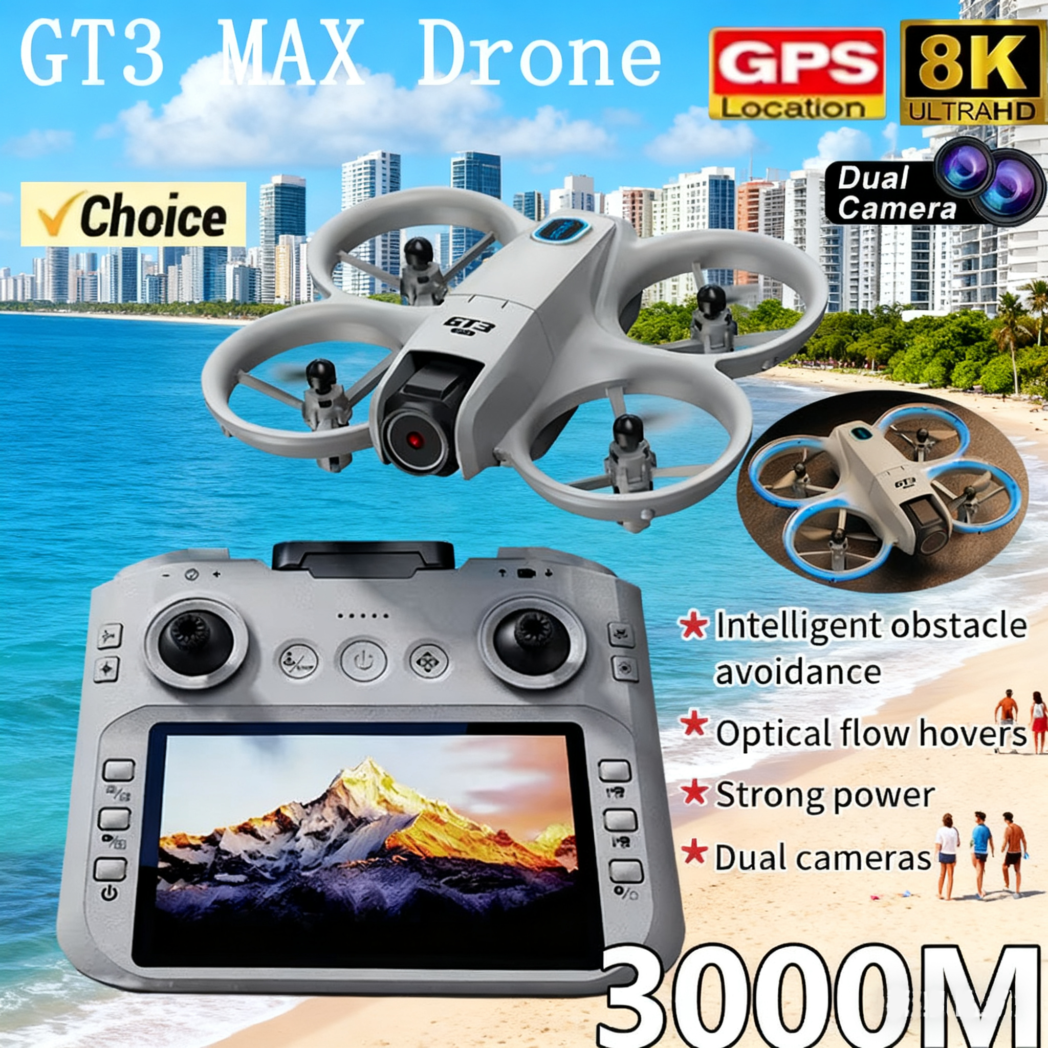 Drone Lidar - NEW GT3 Drone with HD Dual