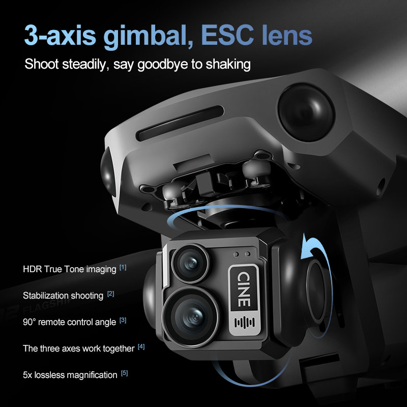 8K 3 Axis Gimbal Brushless 7.2 - Drone Lidar avis et prix