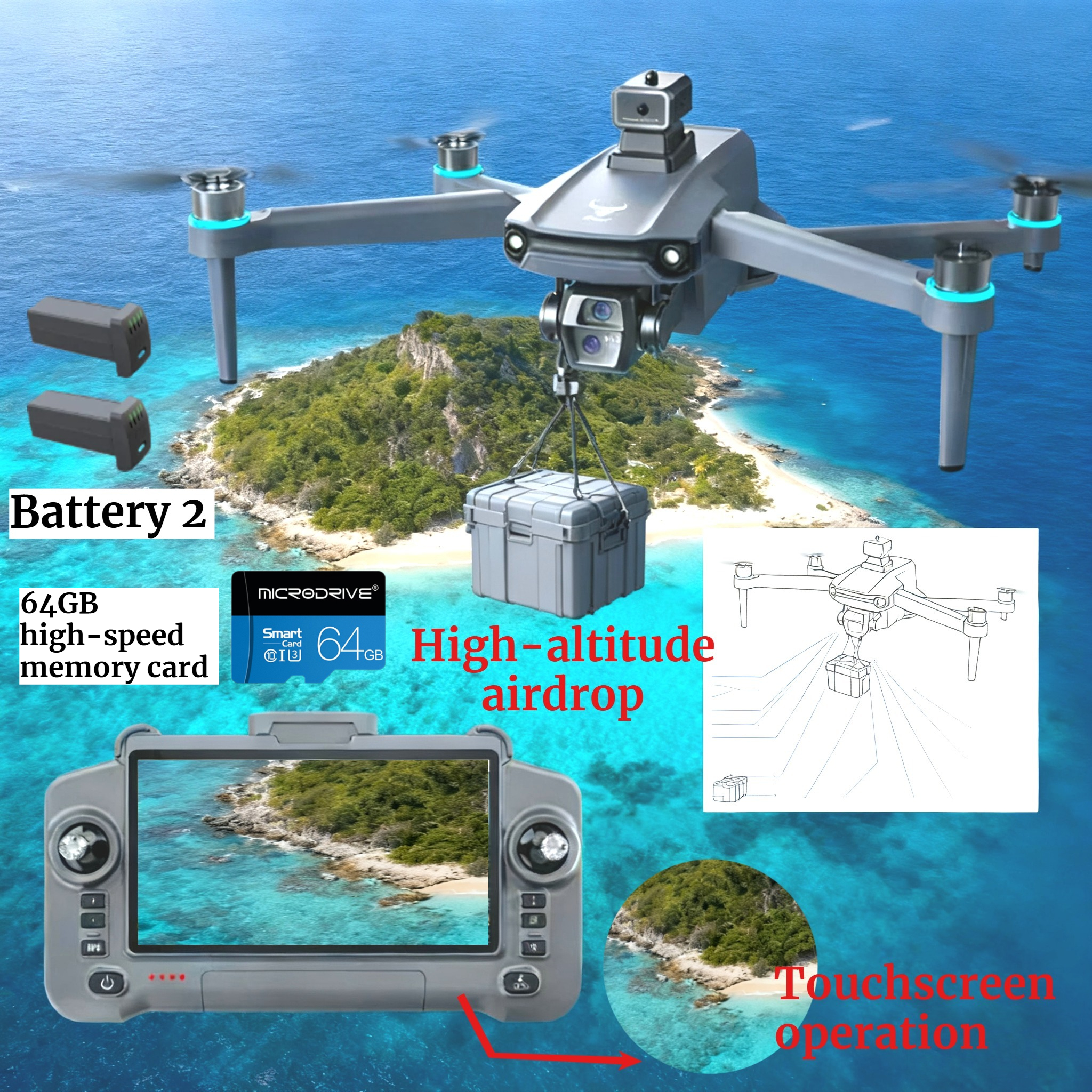 Drone GPS 8K HD Camera Aerial  - Drone Mapping avis et prix