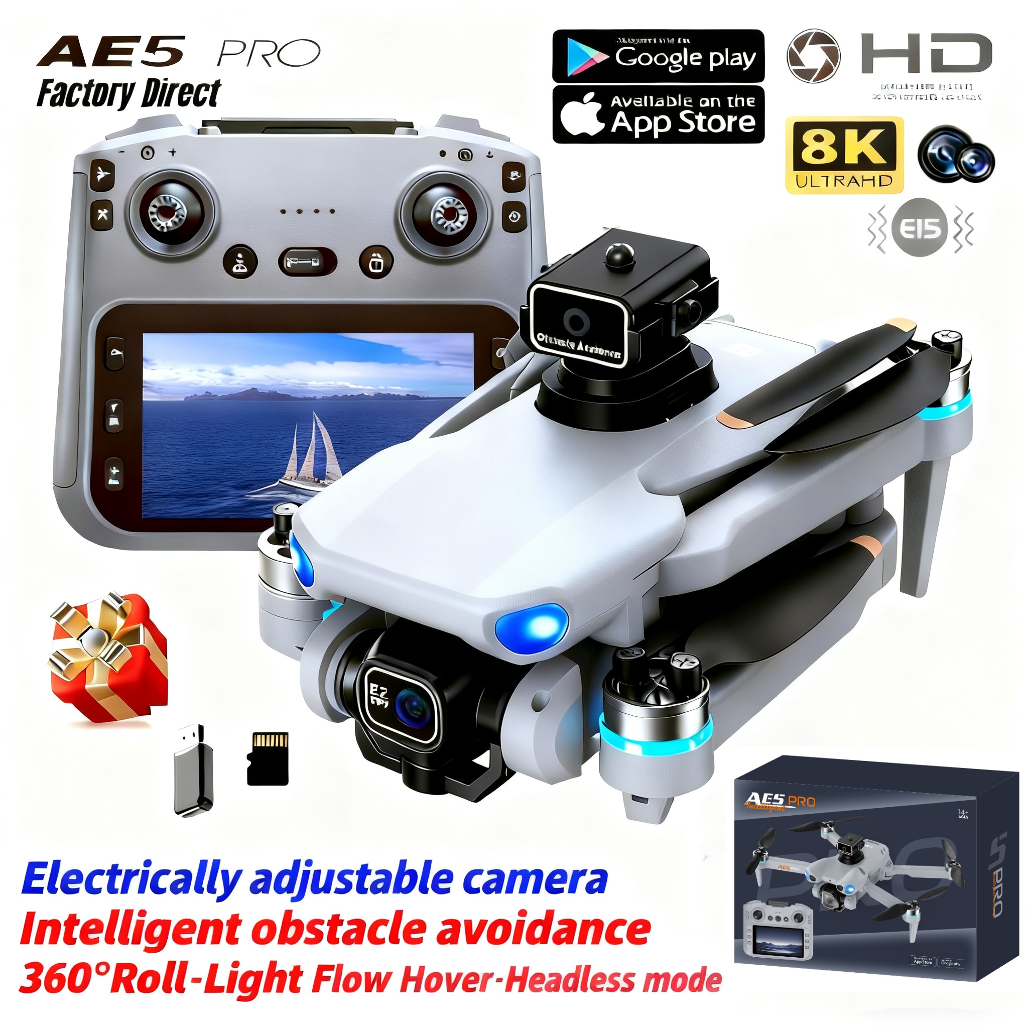 2026 New AE5 Pro Drone 8K HD 4 - Drone Photogrammetry avis et prix