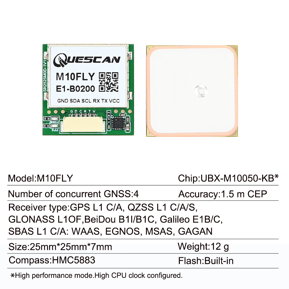 Quescan 25mm*25mm M10FLY 10Hz  - Drone Mapping avis et prix