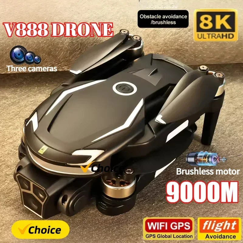 New V888 Drone 8K GPS Triple C - Drone Photogrammetry avis et prix